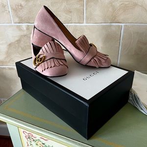 Gucci, Marmont Double G Ladies Loafers ~ Pink